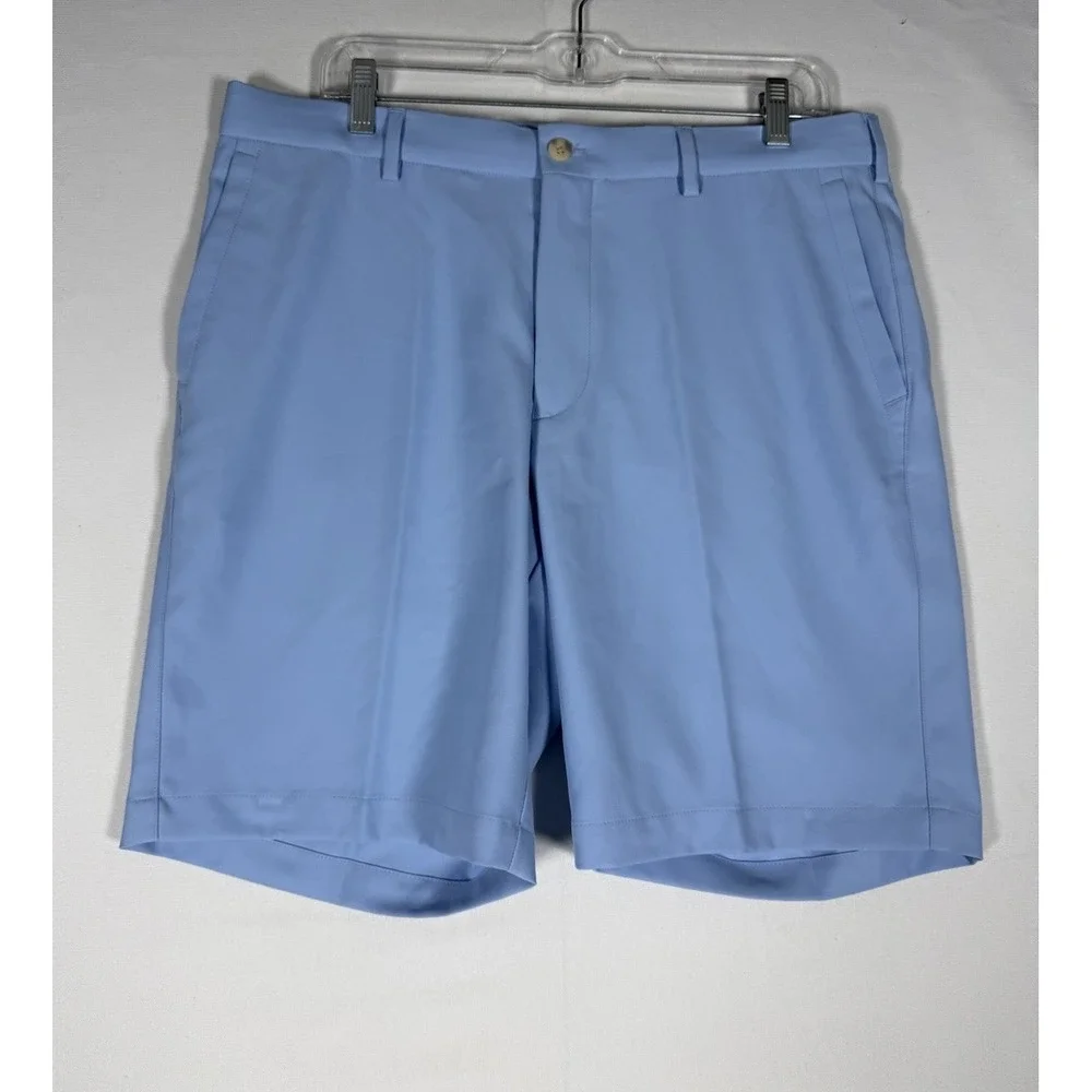 EUC Peter Millar Salem Performance Short Men's 34 Blue Golf Chino 9